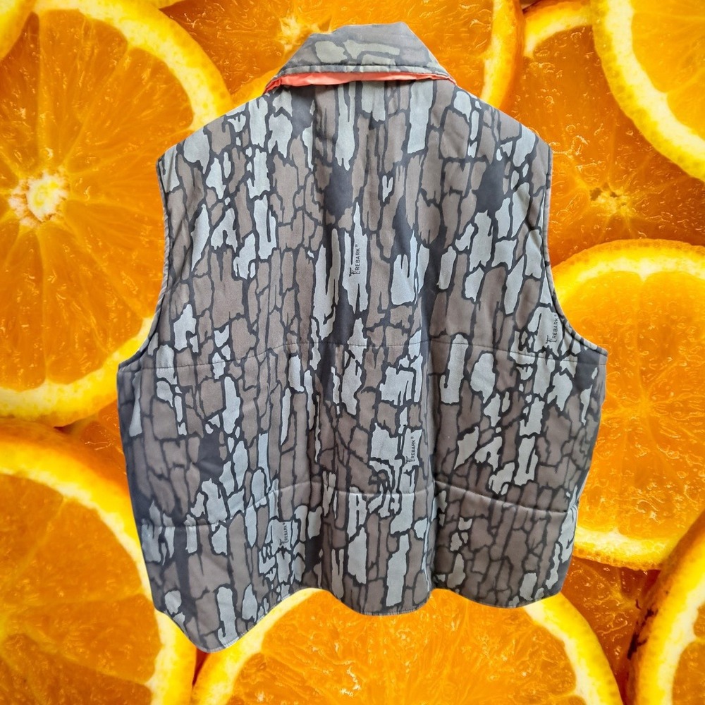 Reversible Camo Orange Hunting Utility Vest Mens Outdoor Field Gear - Picture 3 of 9
